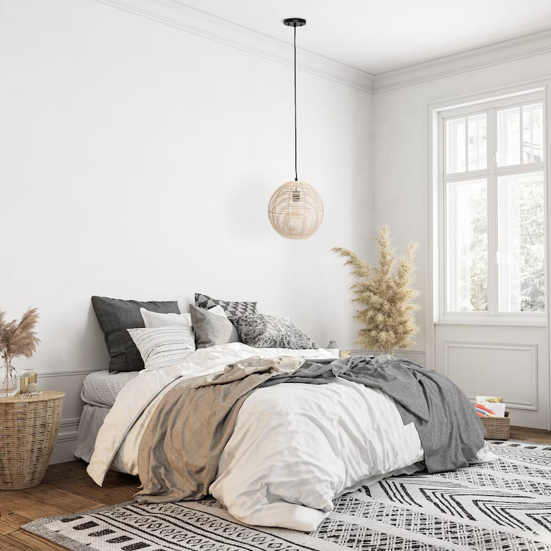 60 in. 1 Light Natural Globe Pendant