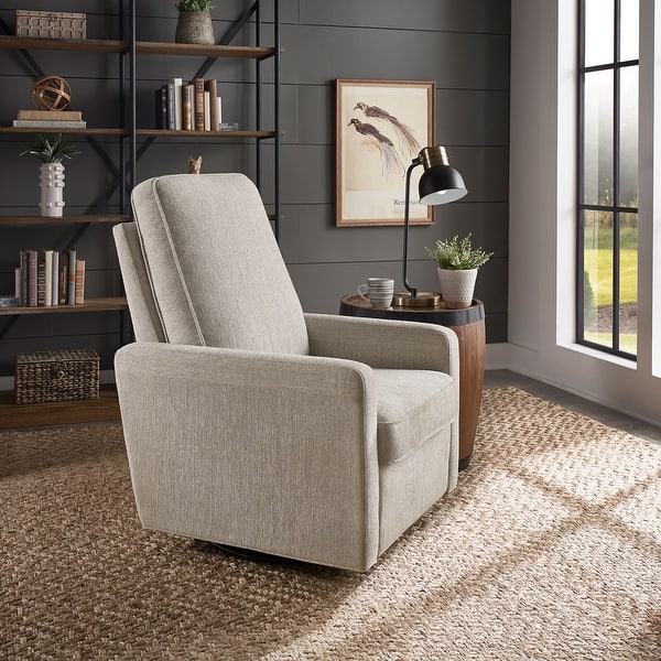 Cadeau Push Back Swivel Recliner Chair by iNSPIRE Q Modern - On