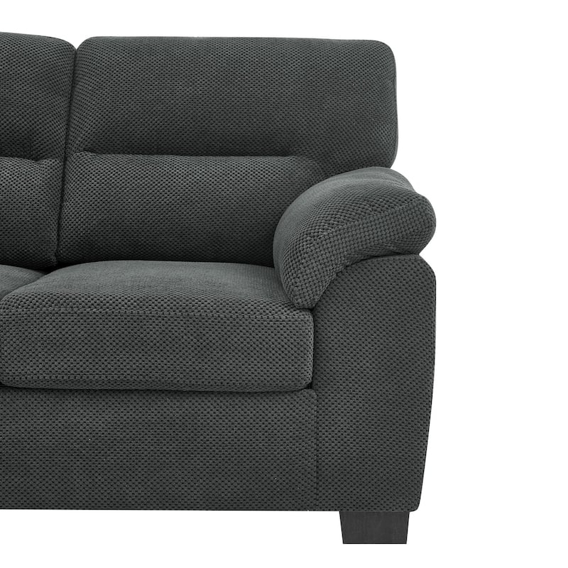 81" Modern Textured Fabric 3-Seater Sofa