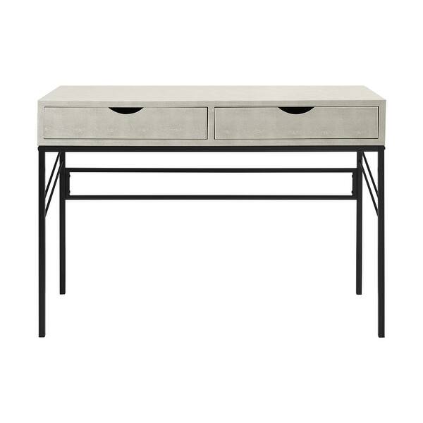 Carson Carrington 44 Inch Faux Shagreen 2 Drawer Desk On Sale Overstock 31644879