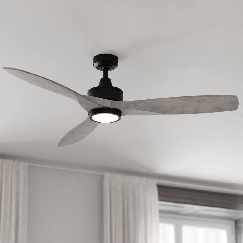 Curtiss 3-speed 52-inch Indoor or Outdoor Ceiling Fan - Black - 52-in W x 16.25-in H x 52-in D