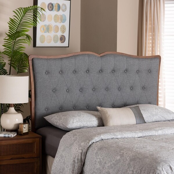 Grey material for headboard cheap