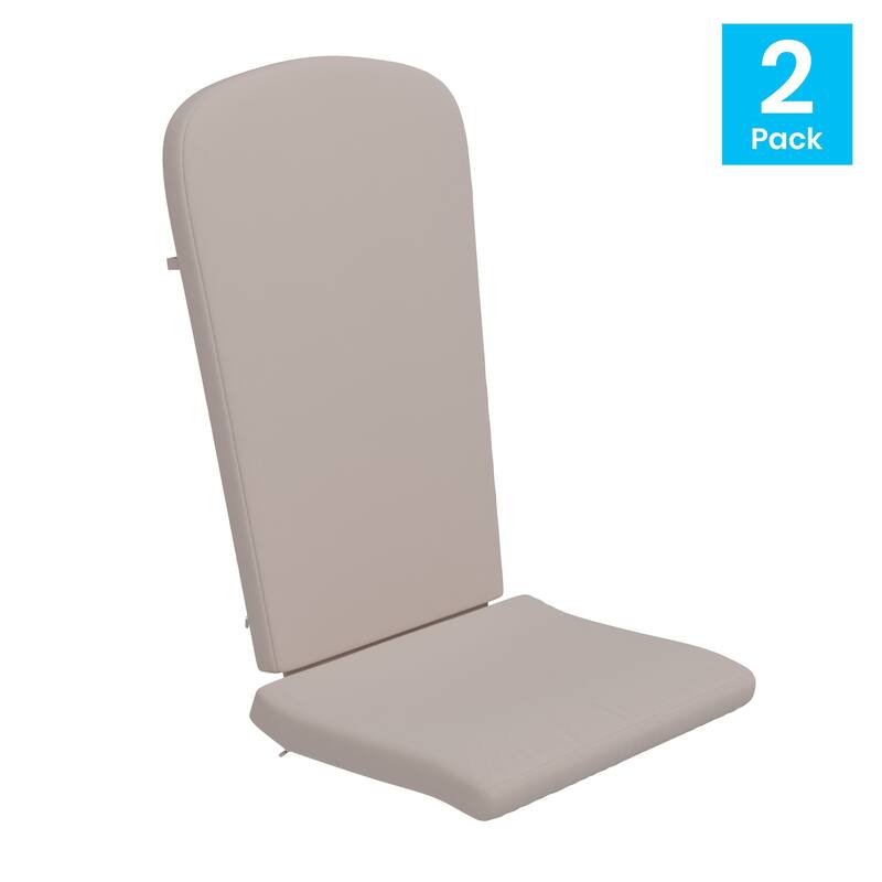 Set of 2 All-Weather High Back Adirondack Chair Cushions