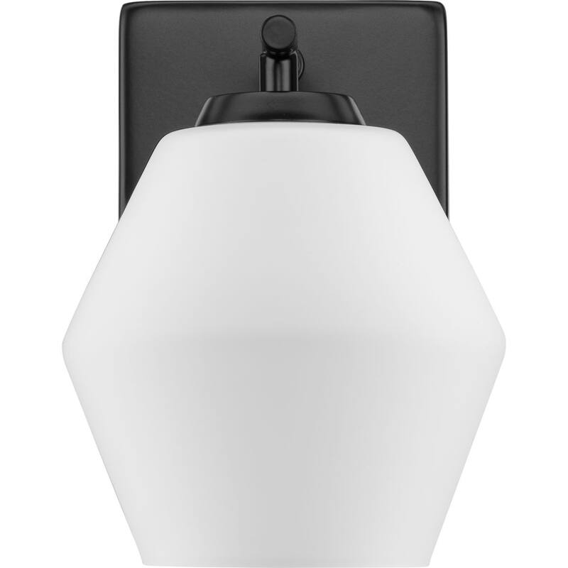 Copeland Collection One-Light Matte Black Mid-Century Modern Vanity Light - 6 in x 7 in x 8 in