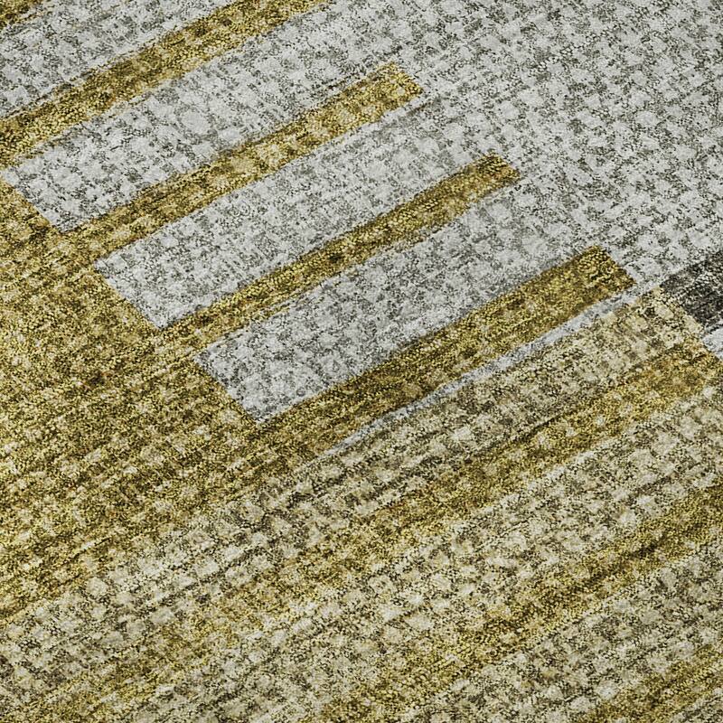 Premium Washable Super Soft Geo Stripe Mayfield Rug