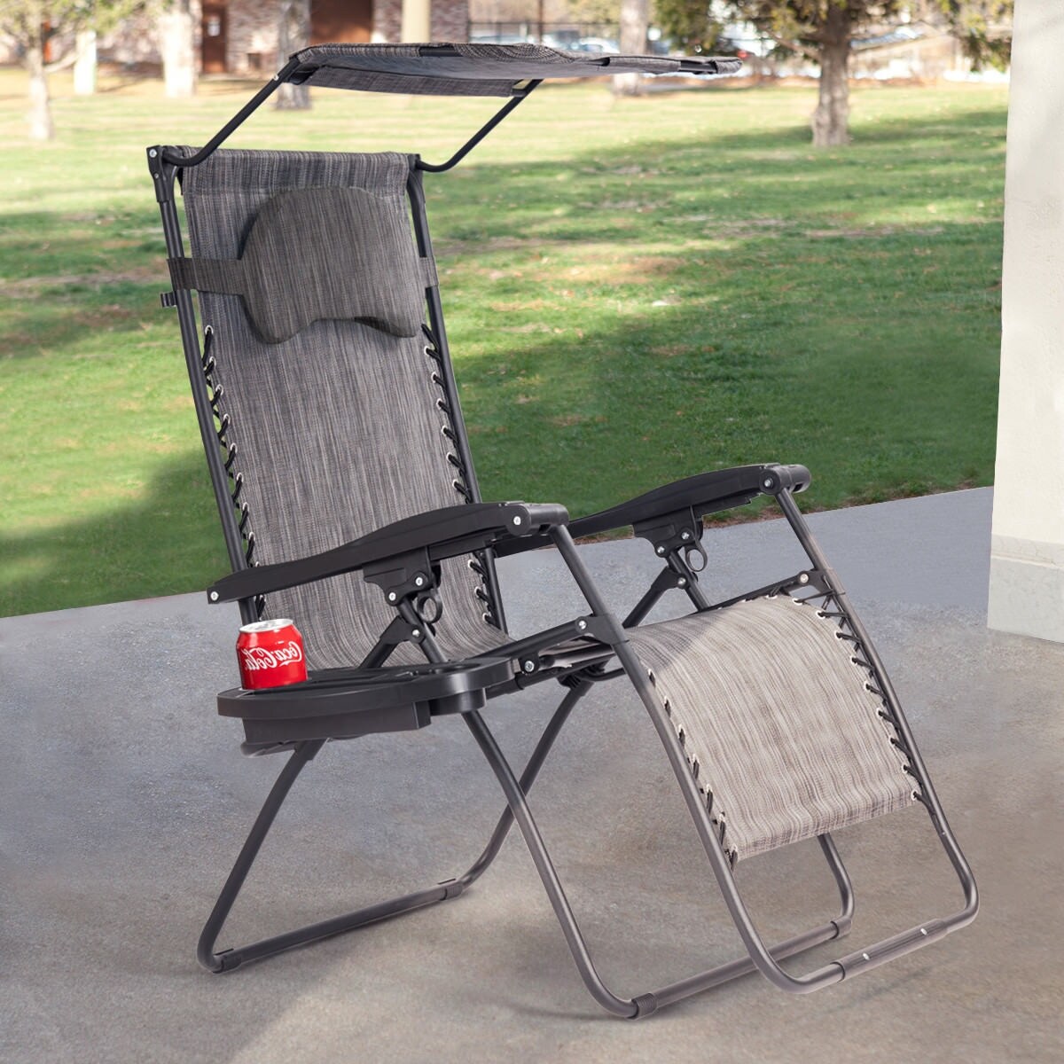 Zero gravity outdoor chair sales with canopy