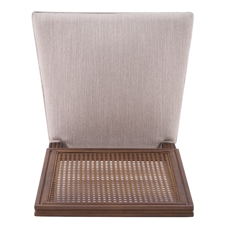 Christopher Knight Home - French Country Dining Chairs Set with Elegant Cane Backrest & Upholstered Seats with Fluted Legs