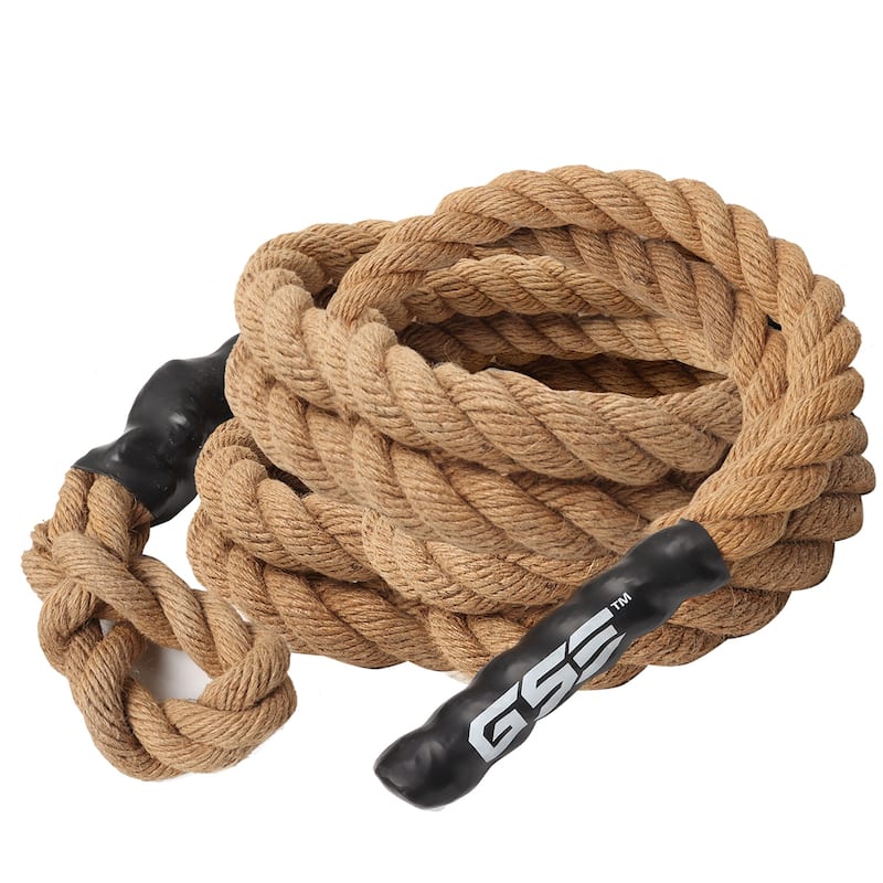 GSE™ 1.5" Gym Climbing Rope, Workout Rope for Indoor/Outdoor and Home Workouts. Great for Climbing Exercises, Strength Training - 50-ft