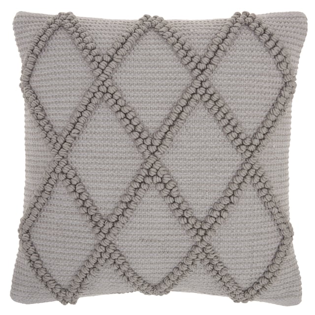 Mina Victory Life Styles Boho Geometric Textured Throw Pillow , ( 18"X18" )