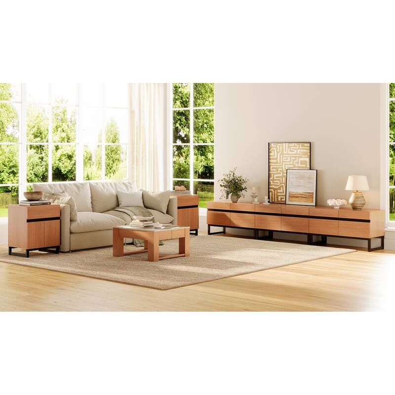 WAMPAT TV Stand and End Table Set of 3