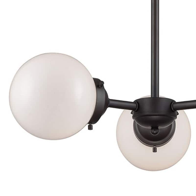 Beckett 22-inch Wide 3-Light Chandelier in Oil Rubbed Bronze with Clear Glass