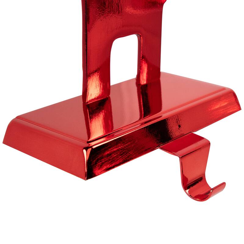 Reindeer, Christmas Tree, Star Metallic Red Christmas Stocking Holders