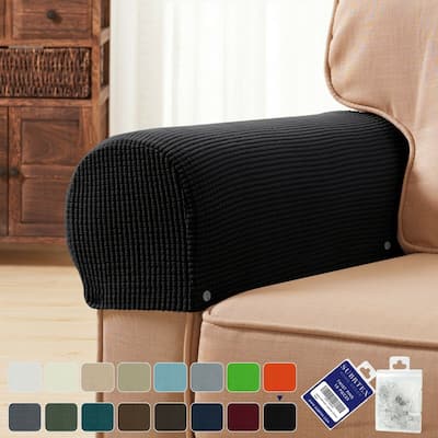 Subrtex Stretch Armrest Cover Strip furniture Cover with Twist Pins