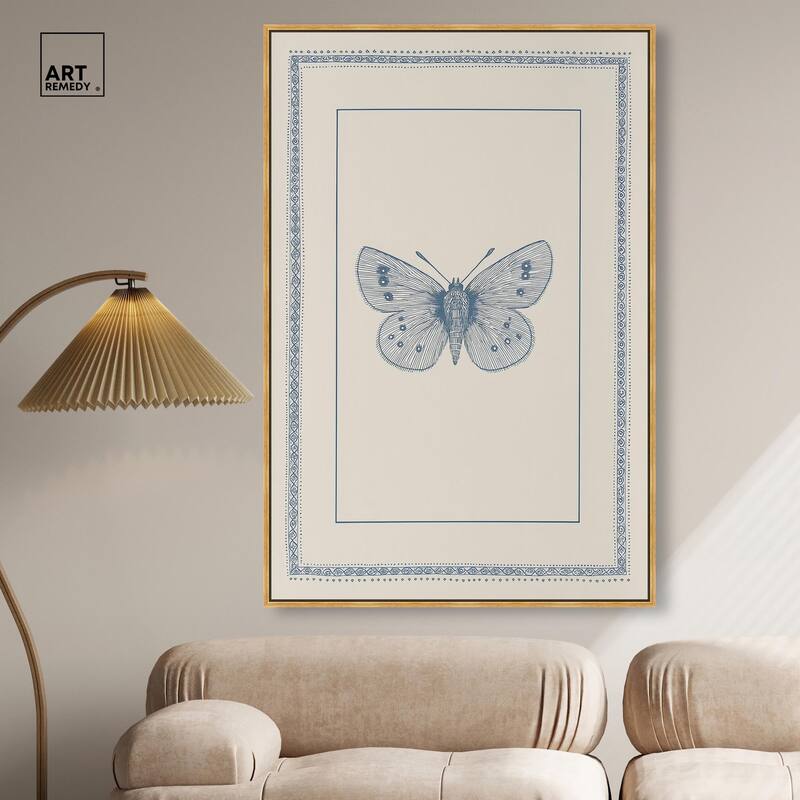 Blue Butterfly I Canvas by Art Remedy
