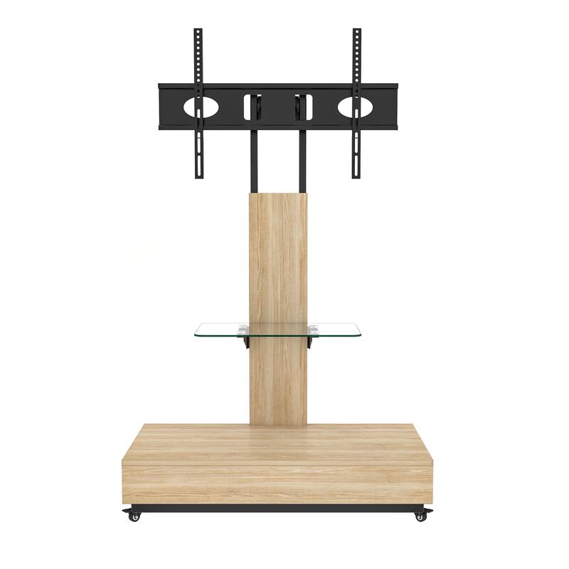Mobile TV Cart for 32-75 inches,Floor Stand with Mount on Lockable Wheels