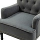 preview thumbnail 8 of 14, Modern Upholstered Armchair with Nailhead Trim