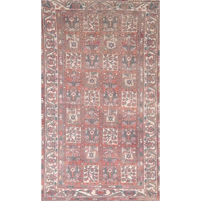 Garden Design Bakhtiari Persian Vintage Ug Hand-Knotted Wool Carpet - 5'2"x 9'6"