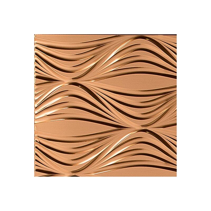 FASÄDE Shallot 4-foot x 8-foot PVC Wall Panel in Polished Copper - Gold - Sample