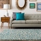 preview thumbnail 21 of 26, Hand-tufted Jungle Animal Print Runner Wool Area Rug Teal - 2' 6" x 8'