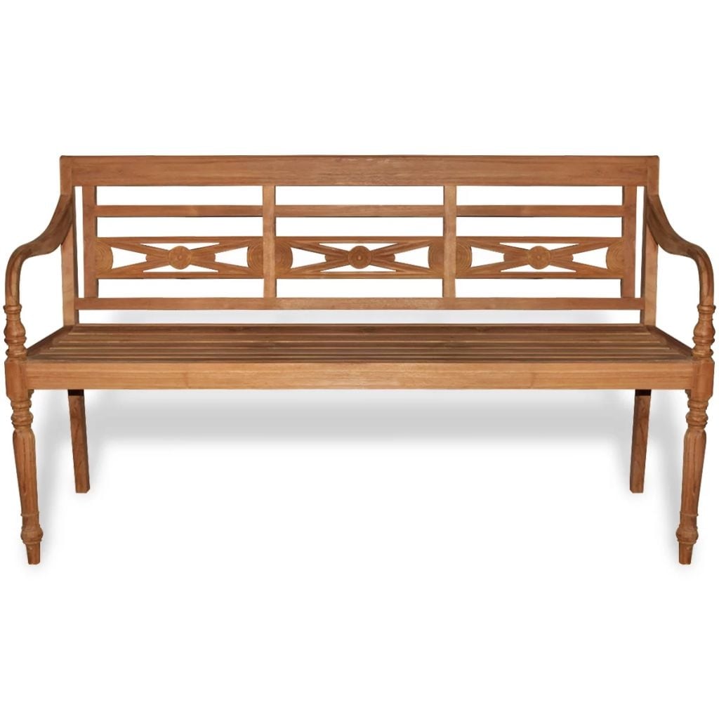 Shop Vidaxl Teak Wood Garden Bench Outdoor Home 3 Seater Furniture