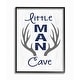 preview thumbnail 1 of 6, Stupell Little Man Cave Antlers Wood Grain Framed Wall Art 16 x 20