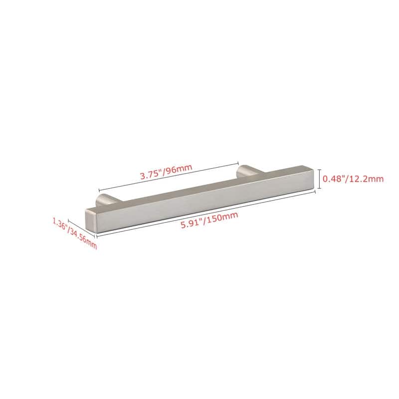 Utopia Alley Oslo Pull Handle - Decorative Cabinet Drop Pull Handles, Brushed Nickel & Matt Black, 3.75/5.0" center to center