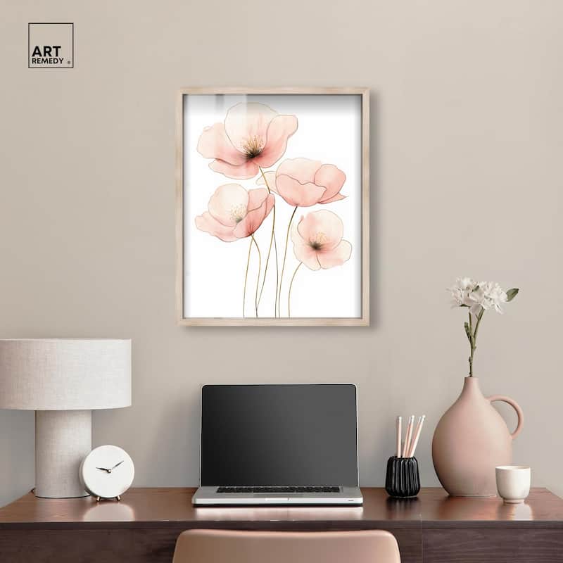 Pink Petal light Shadowbox by Art Remedy