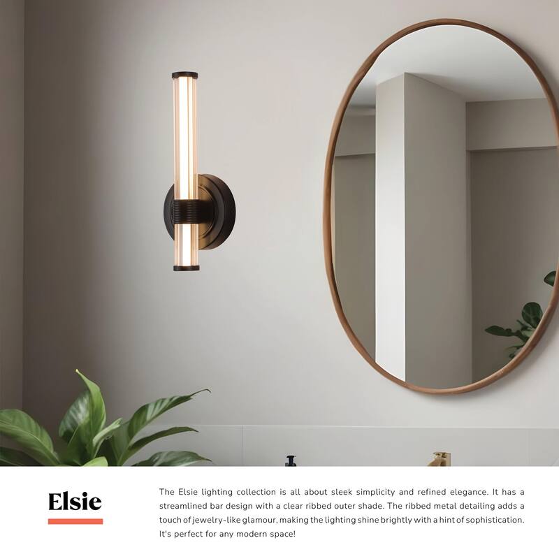 Alora Lighting WV509012-UNV Elsie 2 Light 12" Tall LED Bathroom Sconce