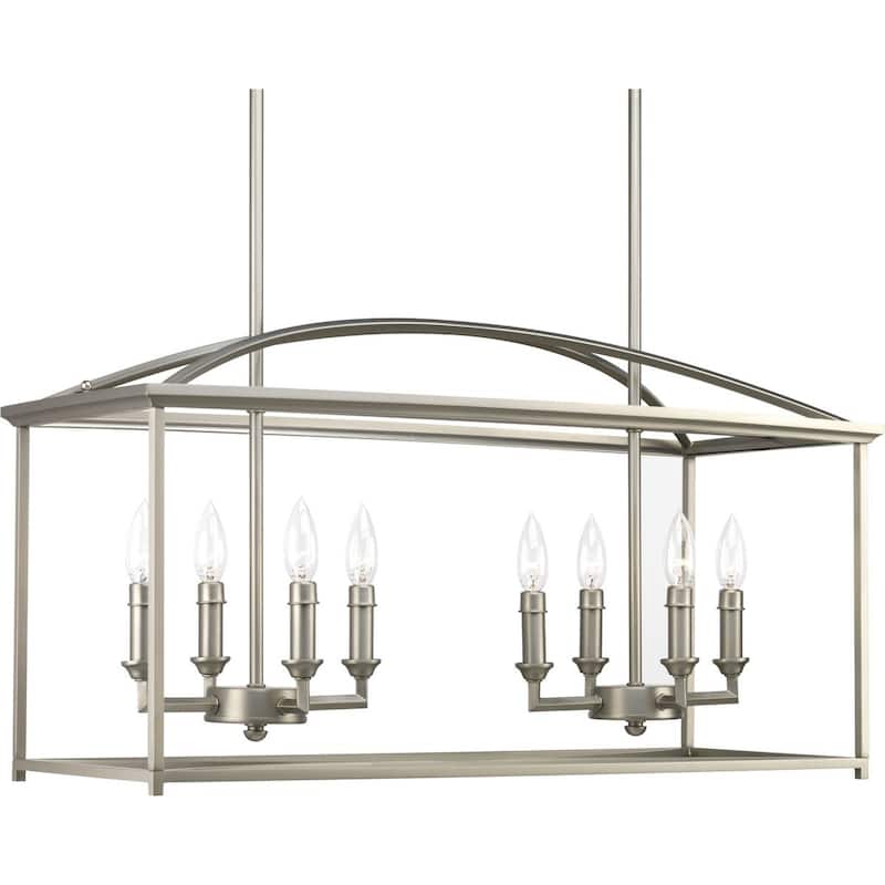 Piedmont Collection 8-Light Burnished Silver Farmhouse Chandelier Light