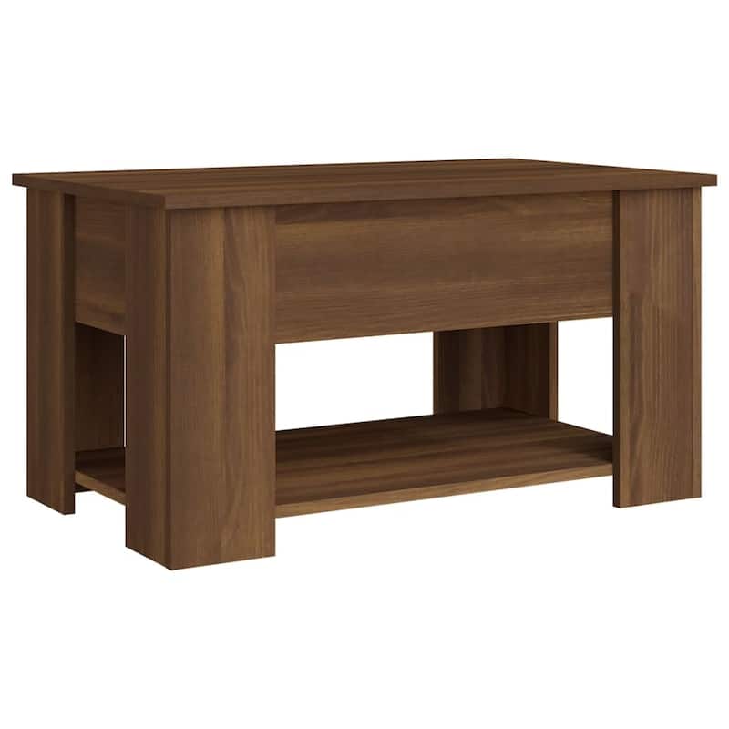vidaXL Coffee Table Lift Top End Table Accent Side Sofa Table Engineered Wood - 31.1" x 19.3" x 16.1"