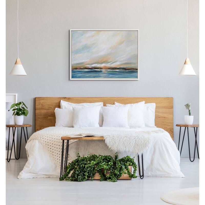 Kate and Laurel Sylvie Sunday Morning Framed Canvas by Mary Sparrow