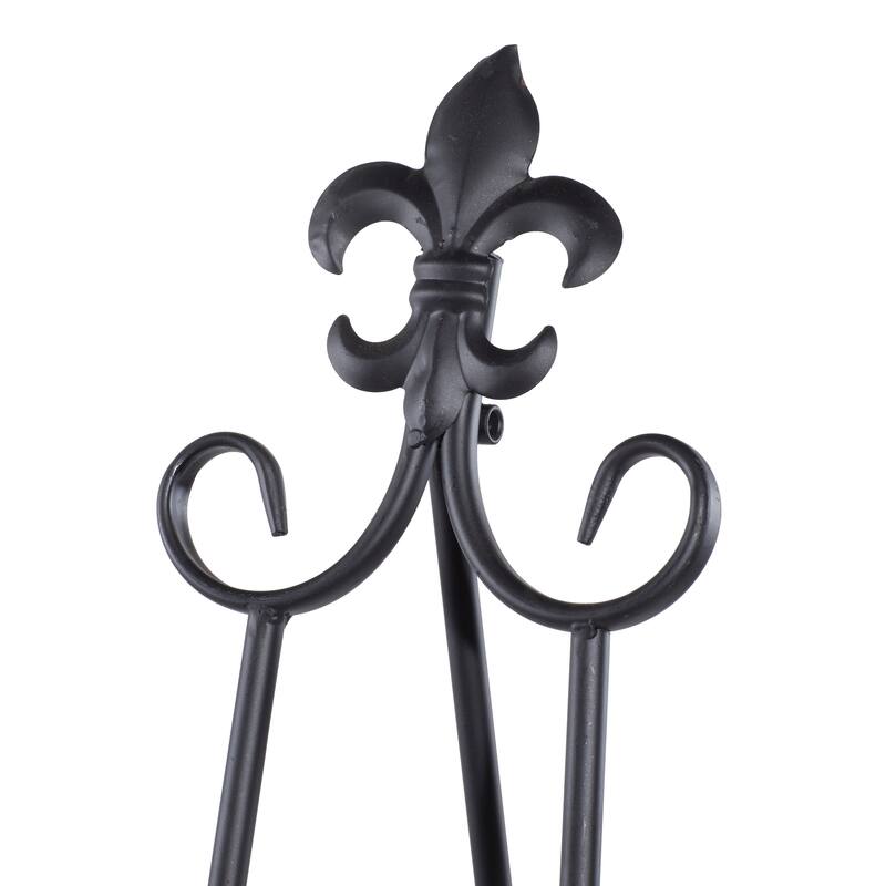 Black Metal Extra Large Adjustable 3 Tier Scroll Display Easel with Chain Support