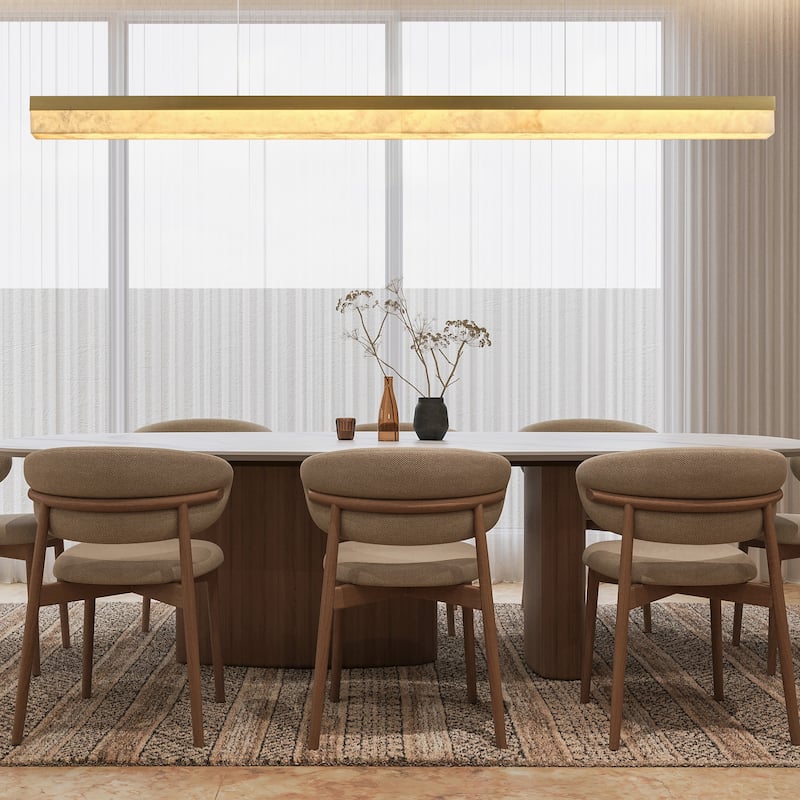 KAYLA Alabaster Pendant Light 1200 - 1800 Matte Black/Gold