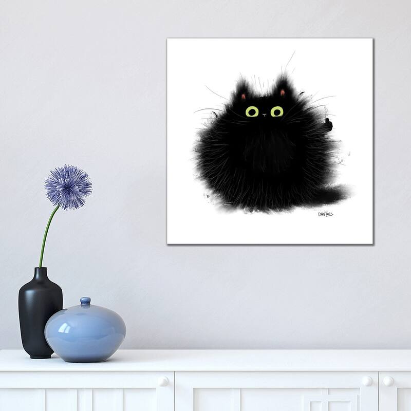 iCanvas "Thumbs Up Cat." by Dan Tavis Canvas Print - 18x18x1.5