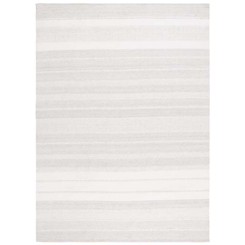 SAFAVIEH Handmade Kilim Petya Farmhouse Stripe Rug - 8' x 10' - Ivory/Grey