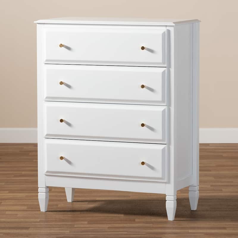 Naomi Classic and Transitional 4-Drawer Bedroom Chest