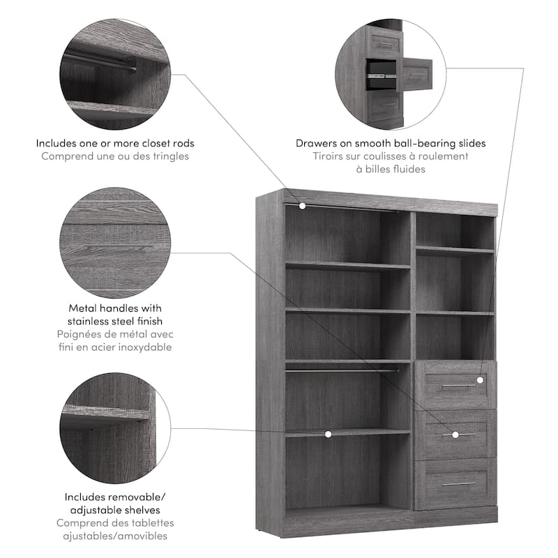 Pur 61W Closet Organizer by Bestar - 61"