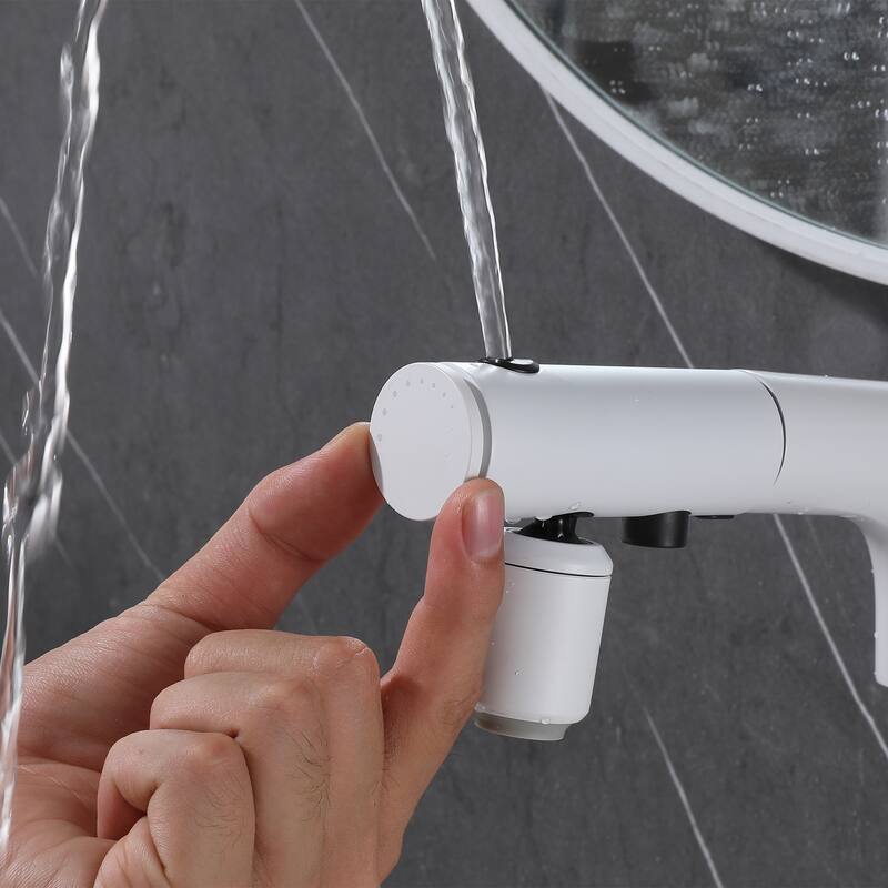 Rbrohant Pull Down Bathroom Sink Faucet, Kitchen Faucets with 360° Swivel Sprayer And Digital Display