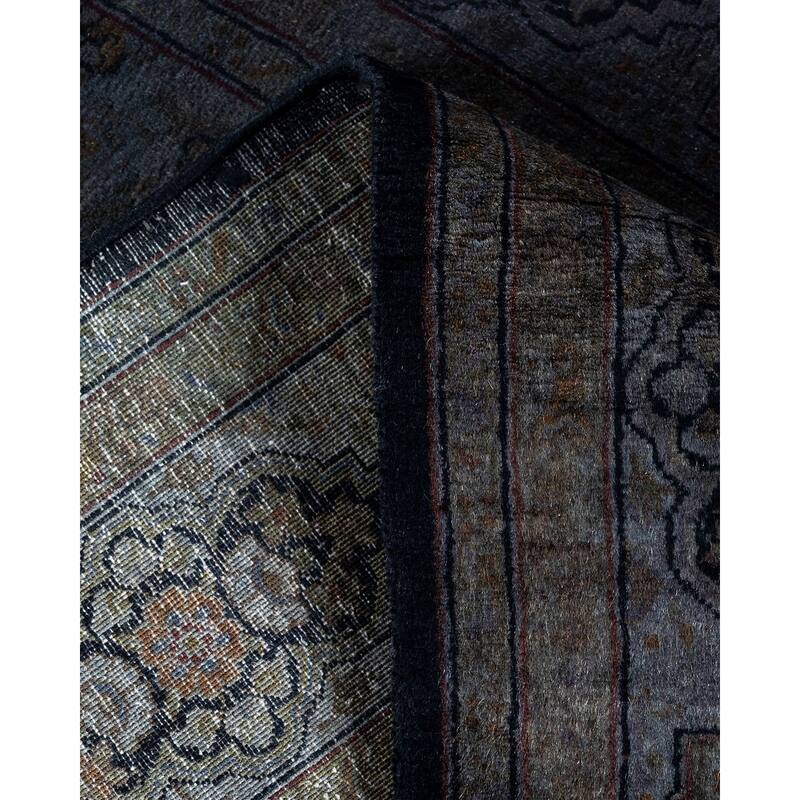 Fine Vibrance, One-of-a-Kind Hand-Knotted Runner Rug - Brown, 3' 1" x 7' 10" - 3' 1" x 7' 10"