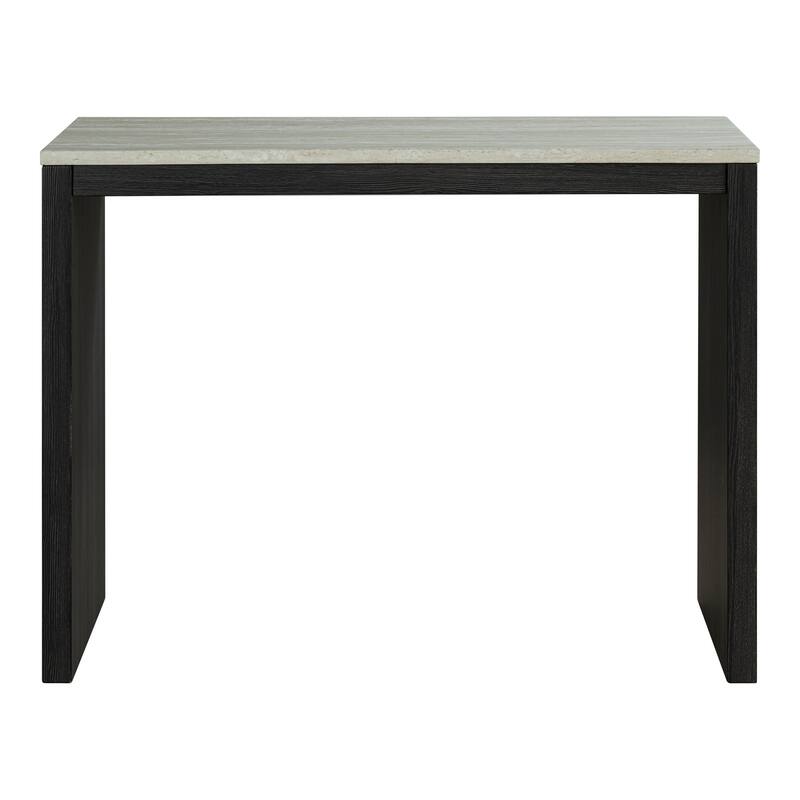 Furniture of America Getso 3-Piece Black Wood Two-Tone Counter Height Dining Table Set with Tufted Seat