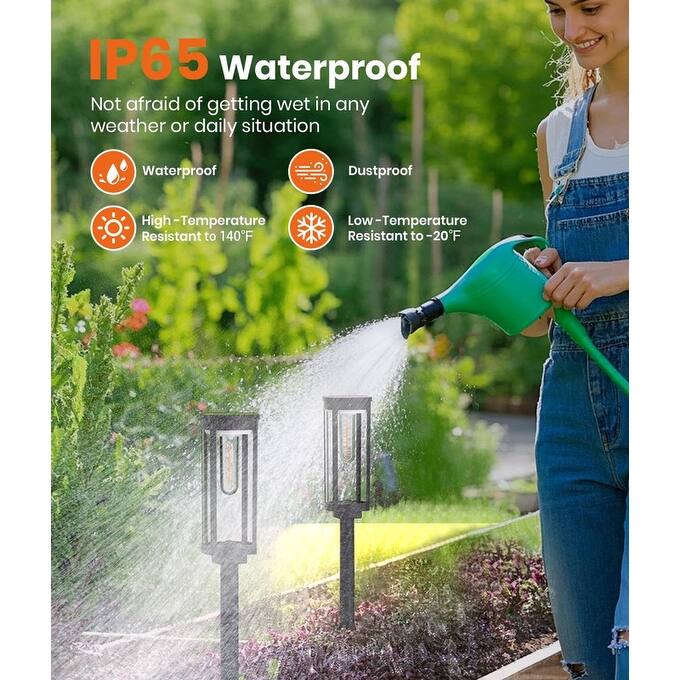 Solar Pathway Lights Outdoor,4/8 Pack Bright Solar Lights Outdoor