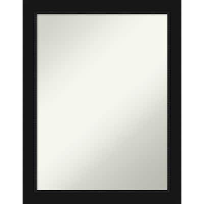 Non-Beveled Bathroom Wall Mirror - Avon Black Frame