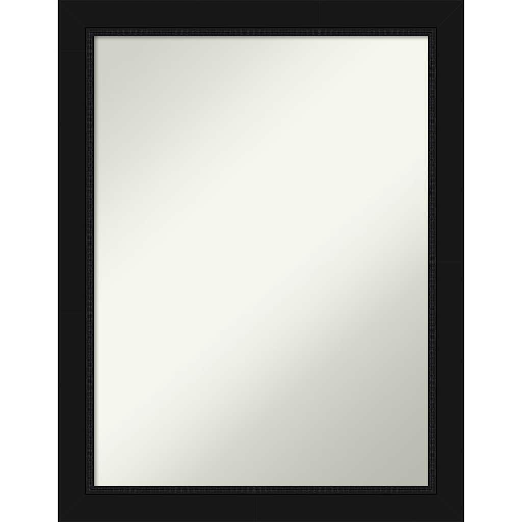 Non-Beveled Bathroom Wall Mirror - Avon Black Frame