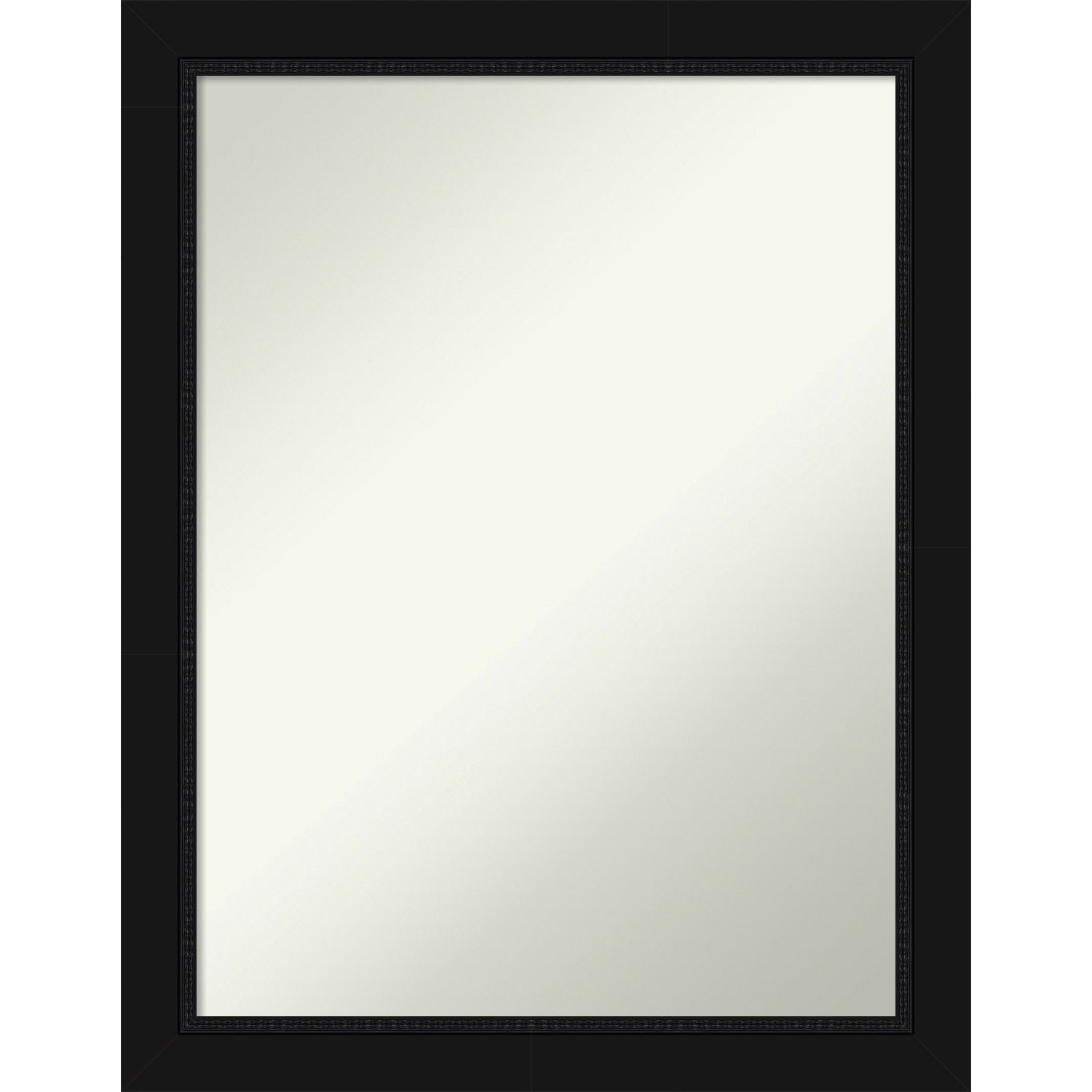 Non-Beveled Bathroom Wall Mirror - Avon Black Frame