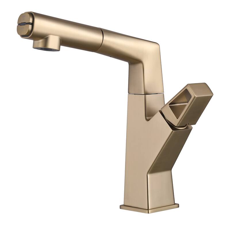 Single Handle Bathroom Faucet with Pull Out Sprayer Single Hole Bathroom Sink Faucets Modern Basin Vanity Taps