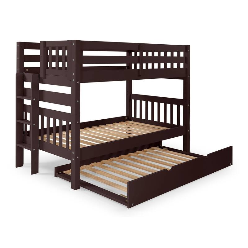 Taylor & Olive Trillium Twin over Twin Bunk Bed with Ladder, Trundle