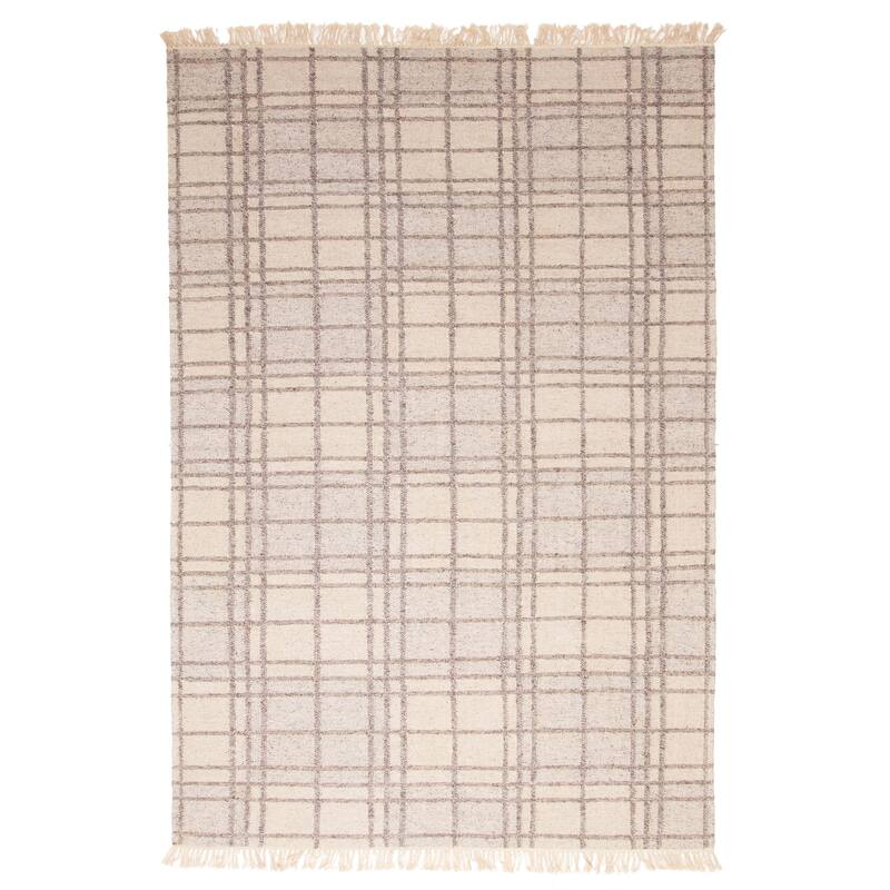 ECARPETGALLERY Flat-Weave Ankara FW Taupe Wool Kilim - 5'1 x 7'7