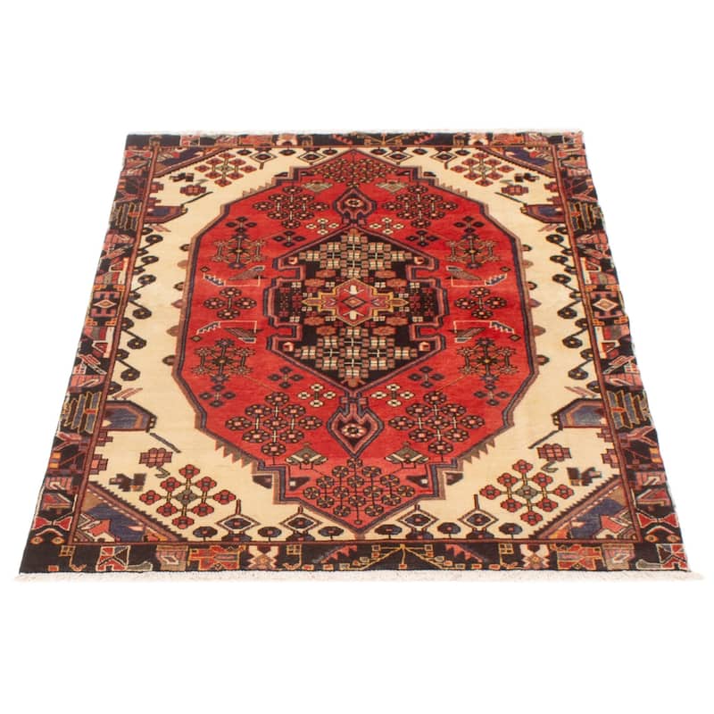 ECARPETGALLERY Hand-knotted Anadol Red Wool Rug - 4'3 x 6'4