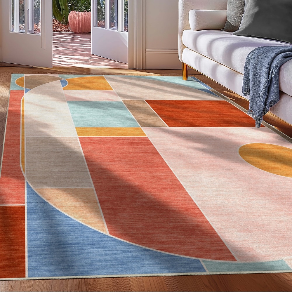 Well Woven Apollo Essence Modern Geometric Flat Pile Area Rug