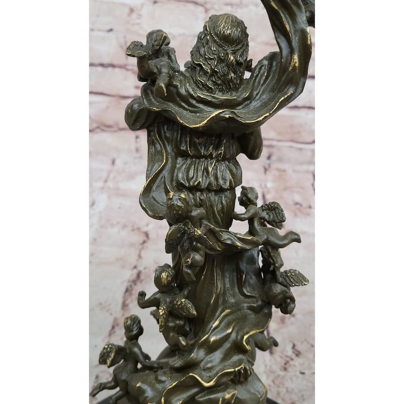 Bronze Angel And Cherubs Figurine – Romantic Baroque Style